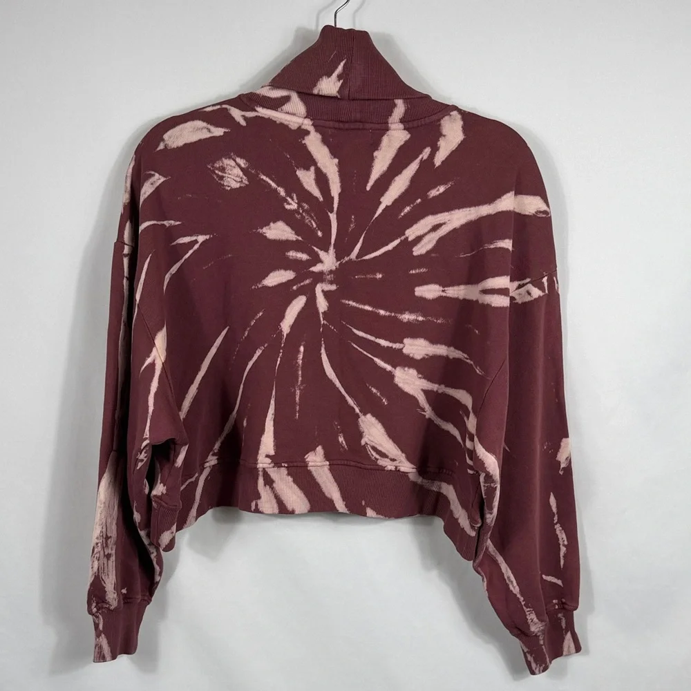 REVOLVE x 525 Wildberry Multi Tie-Dye Turtleneck Cropped Sweater. Size L. NWT - Picture 7 of 8